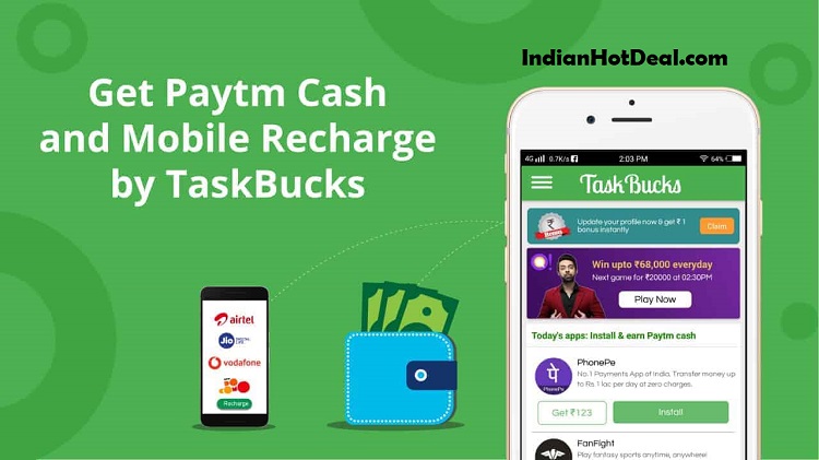 TaskBuck Promo Code 2019, Download App & Earn Free Rs.100 Paytm