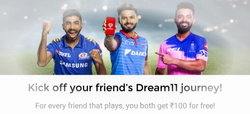 Dream11 Referral Code & Invite Code 2019 | Refer & Earn Rs.100 Bonus