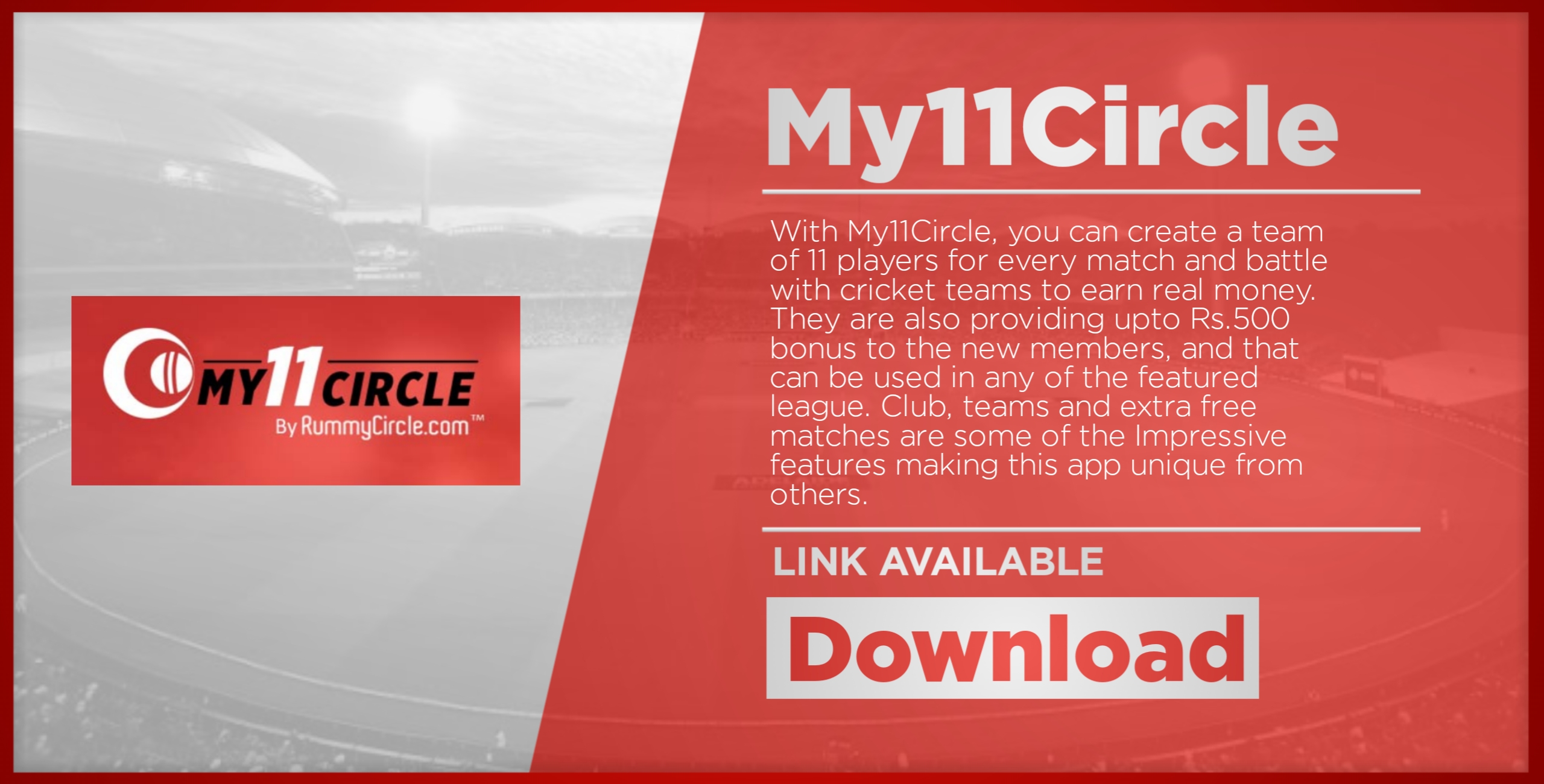 My11Circle At No 6 Fantasy Cricket App List Download