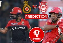 IPL 2019. Match 28 - KXIP VS RCB Best Dream11 team Today Prediction