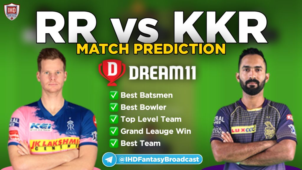 RR vs KKR Dream11 team prediction