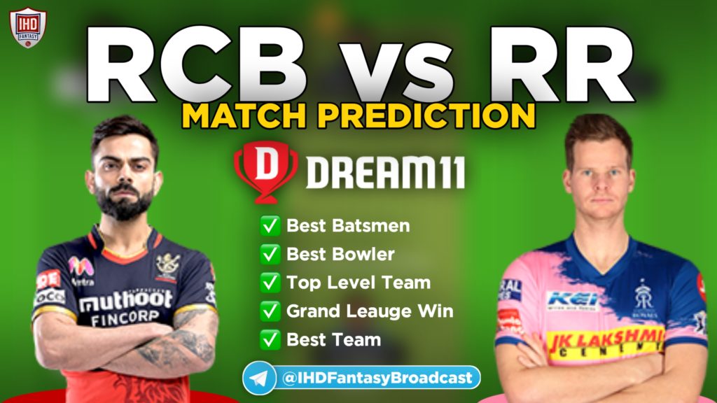 RCB vs RR Dream11 team prediction