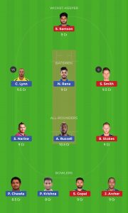 KKR vs RR Best Dream11 Team Today 1