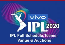 Vivo ipl 2020 team, match details