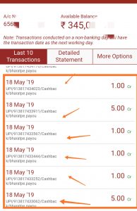 BharatPe UPI App Referral Payment Proofs