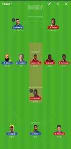 SA vs WI 5th Warm-up game - ICC Cricket World Cup 2019 Dream11 Team