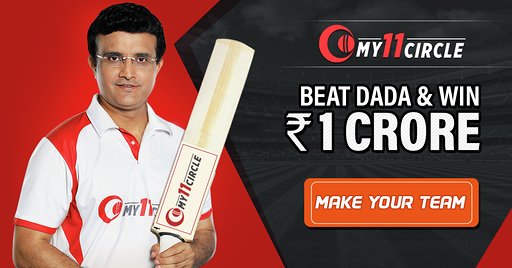 My11Cicle Fantasy Cricket Download, Saurav Ganguly Promoting My11Circle