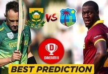 SA vs WI 5th Warm-up game - ICC Cricket World Cup 2019 Dream11 Team