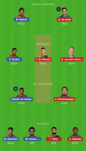 BAN vs RS dREAM 11 tEAM