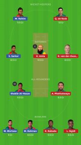 BAN VS RSA DREAM 11 GRAND TEAM