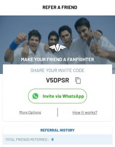 FanFight App Referral Code, Invite & Earn Rs.100 Cash Bonus