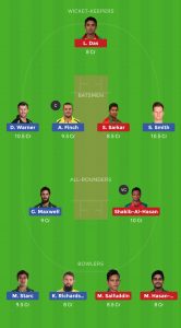 AUS VS BAN DREAM 11 TEAM