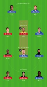 Eng vs Aus Dream 11 Team