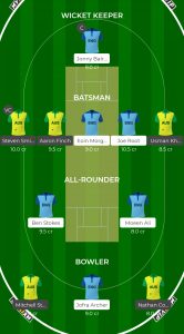 AUS VS ENG MY 11 VIP TEAM