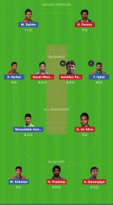 SL VS BAN Dream11 Team for grand league