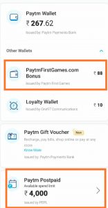 Paytm First Game Payment Proof