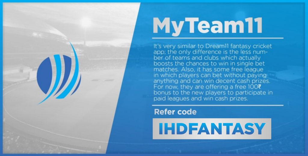 MyTeam11 Fantasy Cricket 