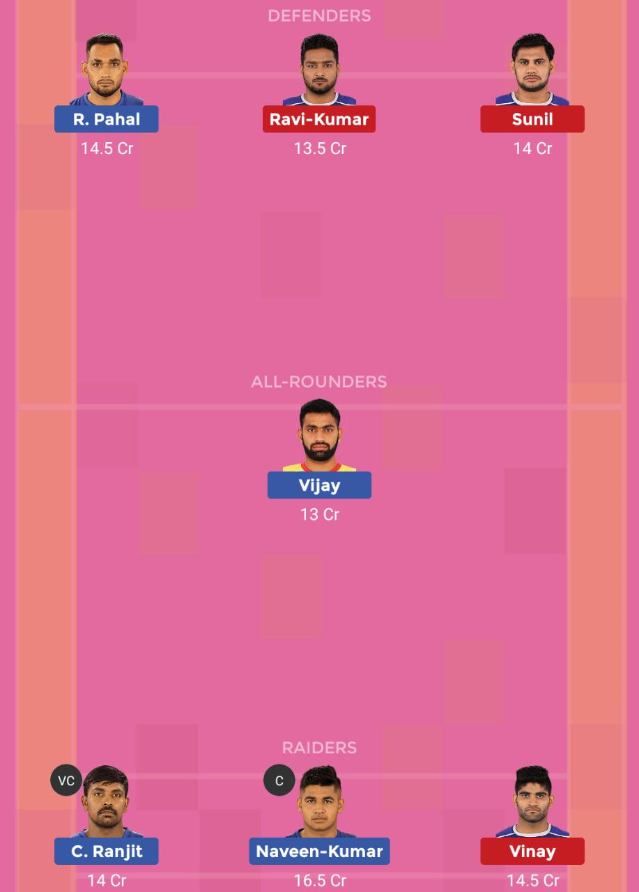 DEL Vs HAR Dream11 Team Prediction Today - VIVO Pro Kabaddi League