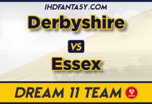 UPDATED: DER vs ESS Dream11 Team Predictions 2nd Semi Final