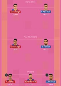 Pro Kabaddi MUM vs UP Dream11 Team For Head To Head League