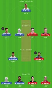 DER vs ESS Dream11 Grand League Team