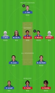 SA W vs IND W Dream11 Team for small league