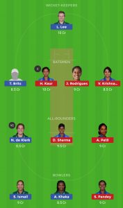 IND W vs SA W Dream11 Team for Grand league