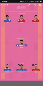 Pro Kabaddi BEN vs HAR Dream11 Team For Head To Head League