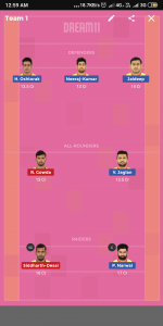 Pro Kabaddi PAT vs HYD Dream11 Team For Head To Head League