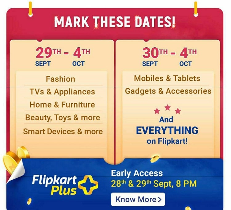 Flipkart Big Billion Days Sale 2019-