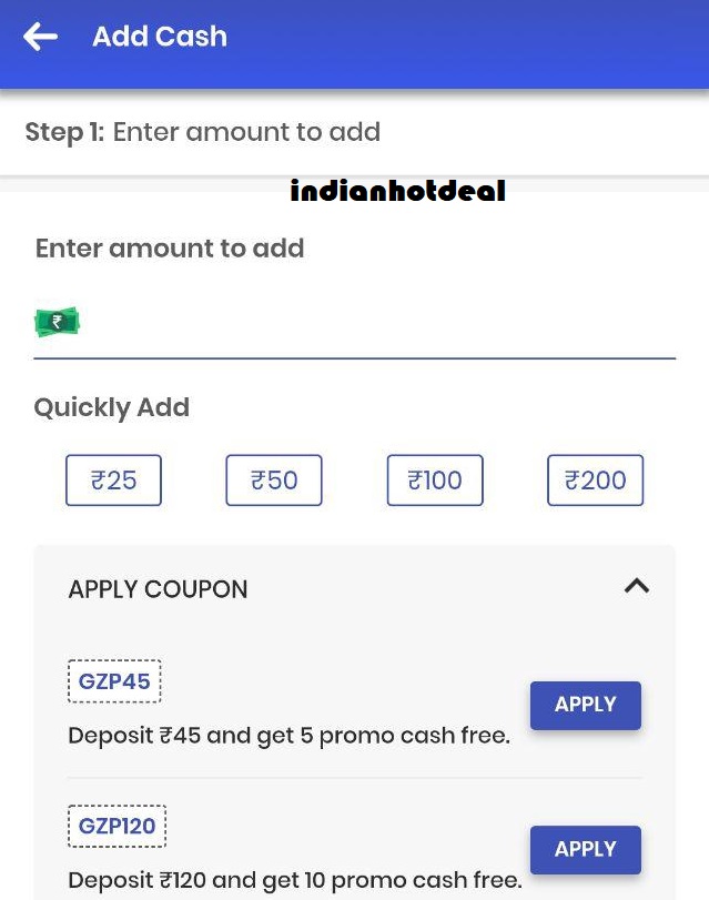 gamezop add money promo codes