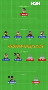 RM vs BRU Dream11 Team H2H Leagues