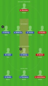 IRE vs NEP Dream11 Team for grandl league