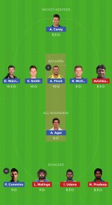 AUS vs SL Dream11 Team for GRAND league