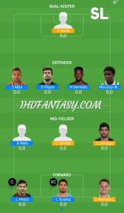 BAR VS SEV Myteam11 Fantasy Football Team (H2H)