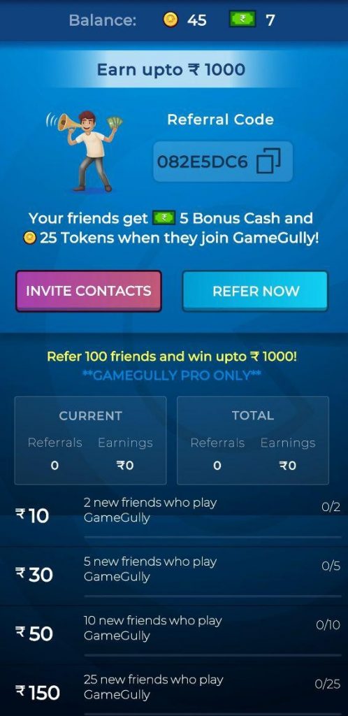 GameGully Pro APK Download, Referral Code: Play & Win Paytm Cash