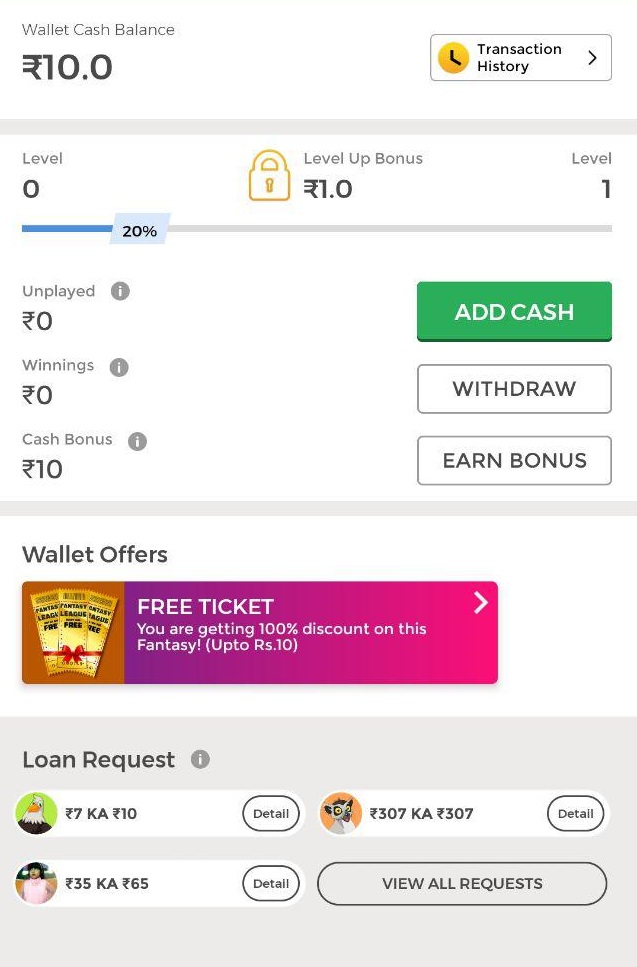 winzo app wallet