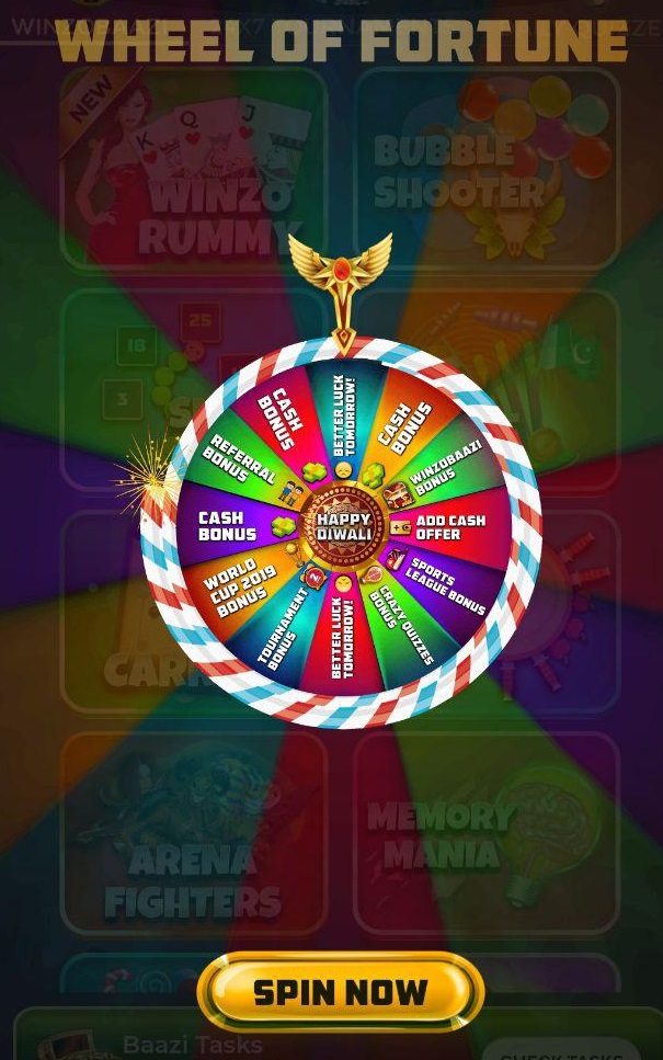 winzo app wheel fortune
