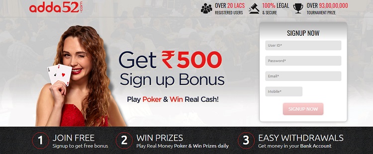 adda52 poker website in india