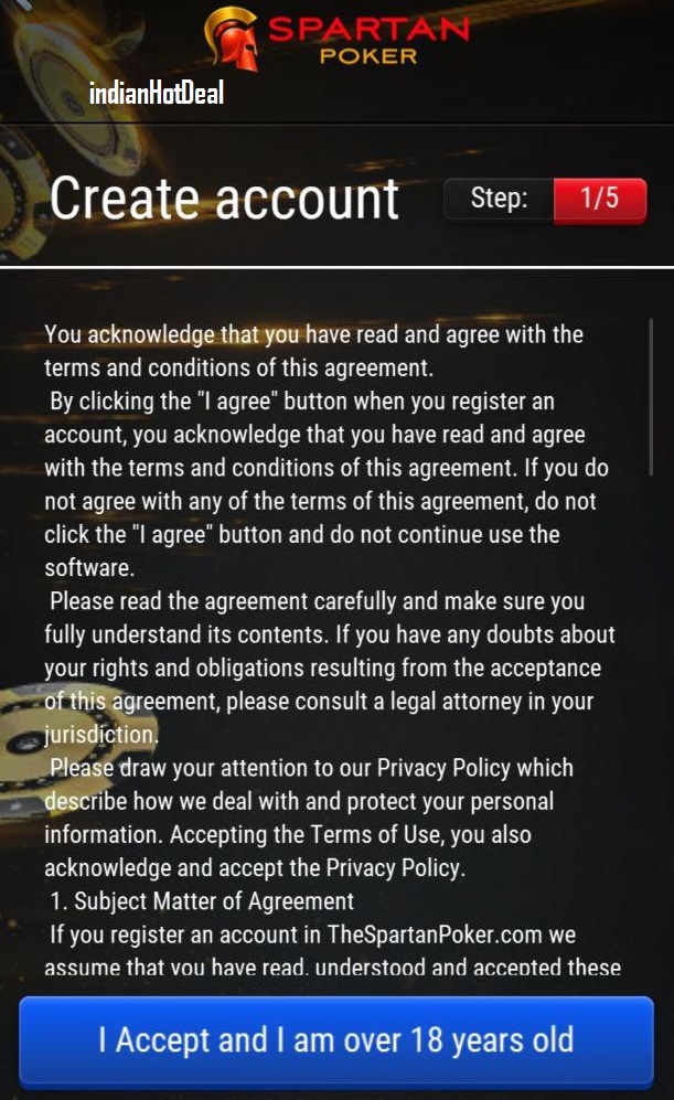 spartan poker terms and conditions