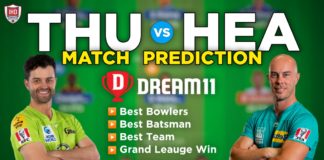 THU vs HEA Dream 11 Team Prediction Big Bash 2020-21 (100% Winning)