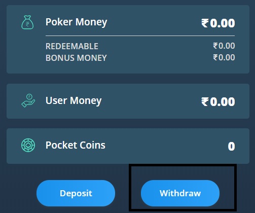 pocket52 withdraw money