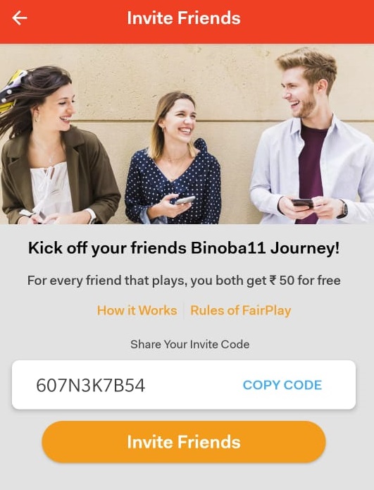 binoba11 referral code & invite code