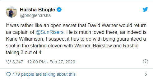 harsh bhogle tweet