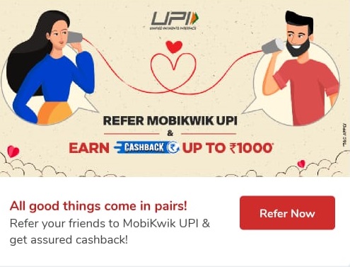 mobikwik upi refer and earn