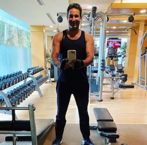 Wasim Akram at gym