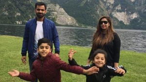 Muhammad Hafeez with his family