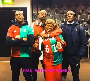 Paul Pogba with his Family