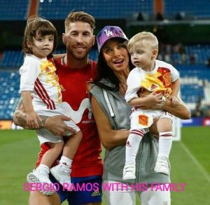 Sergio Ramos wIth his family