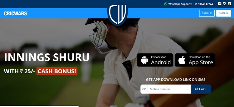 cricwars referral code app